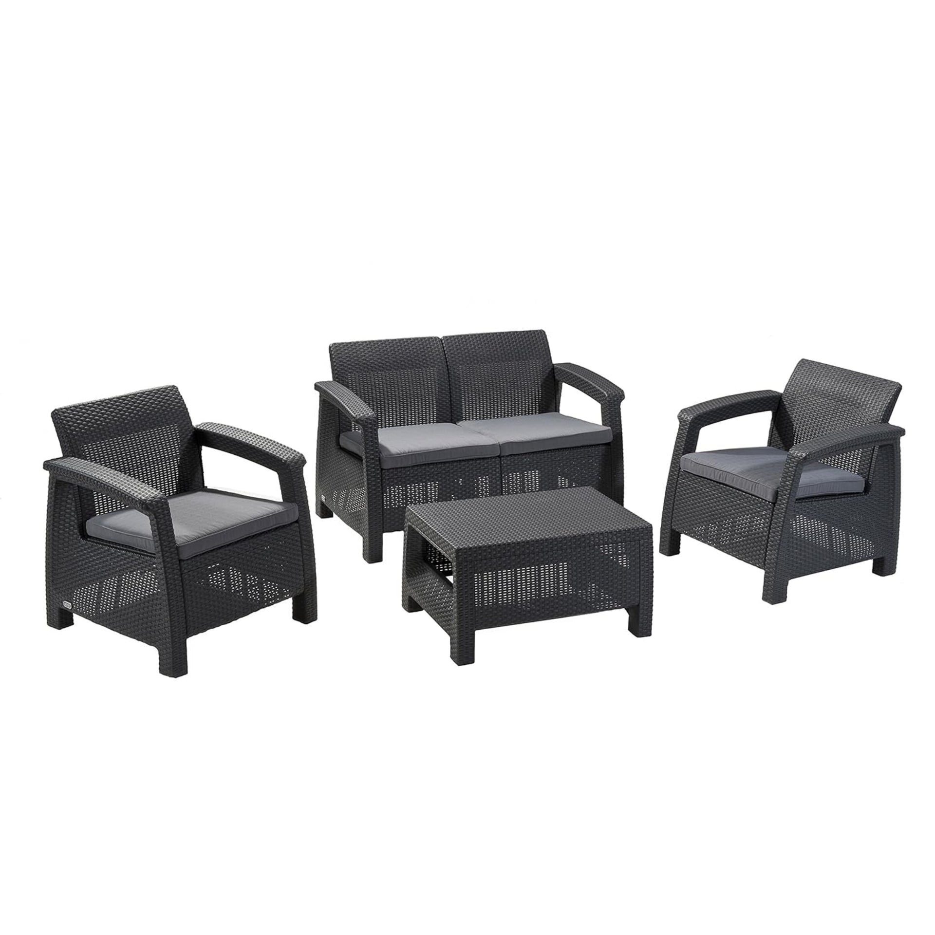 Keter Corfu 4-Piece Resin Patio Conversation Set
